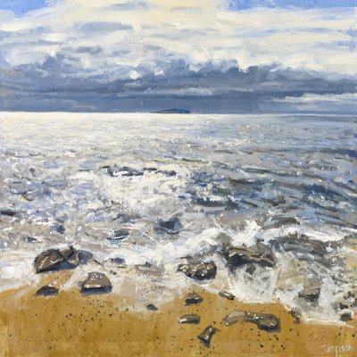 Crail Shore, 2015 (óleo sobre tela) de Charles Simpson