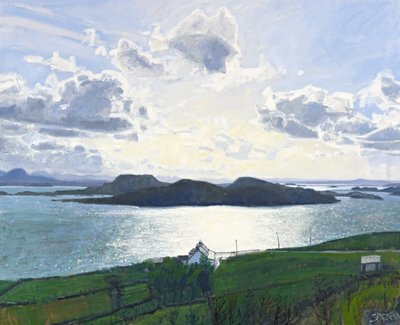 Luz deslumbrante, Tanera Mor, 2011 (óleo sobre tela) de Charles Simpson
