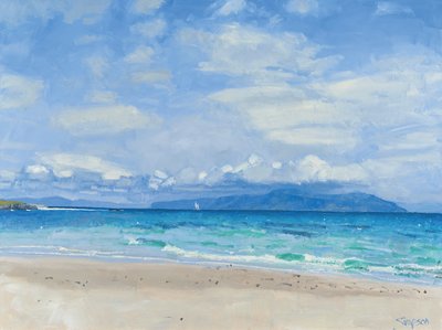 Iate distante, Iona, 2014 (óleo sobre tela) de Charles Simpson