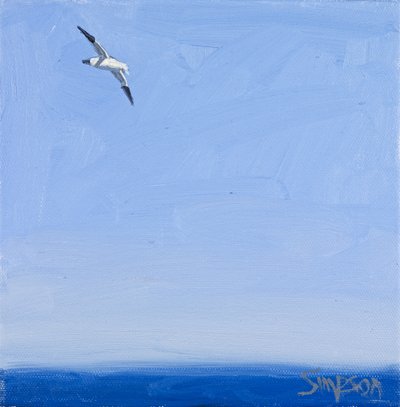 Gannet, 2010 (óleo sobre tela) de Charles Simpson