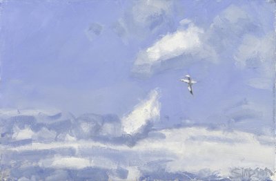 Gannet  Clouds, 2016 (óleo sobre tela) de Charles Simpson