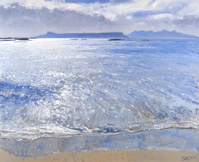 Fim de tarde, Eigg e Rum, 2013 (óleo sobre tela) de Charles Simpson