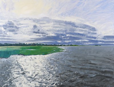 Luz de outubro, Aberlady, 2012 (óleo sobre tela) de Charles Simpson