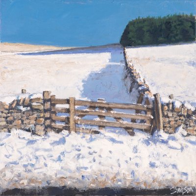 Portão de beira de estrada, 2017 (óleo sobre tela) de Charles Simpson