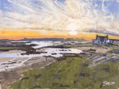 Riacho para o mar, 2016 (óleo sobre tela) de Charles Simpson
