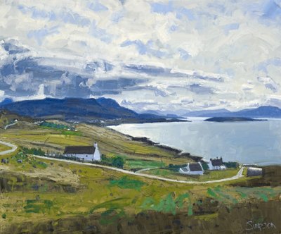 Towards Ben Mor Coigach, 2011 (óleo sobre tela) de Charles Simpson