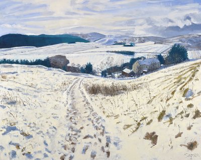 Trilho da colina, 2015 (óleo sobre tela) de Charles Simpson