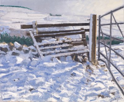 Portão de inverno, 2017 (óleo sobre tela) de Charles Simpson