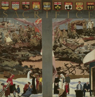 Sacrifício, c.1918 (óleo) de Charles Sims