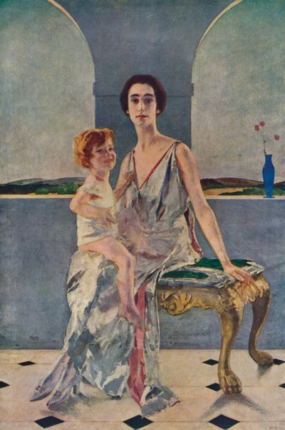 A condessa de Rocksavage e seu filho, 1922 1935 de Charles Sims