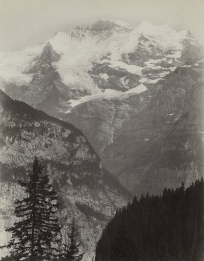 Jungfrau, Vista de Mürren, Suíça, c. 1860s. de Charles Soulier
