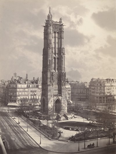 O Tour St. Jacques La Boucherie em Paris, ca. 1867. de Charles Soulier