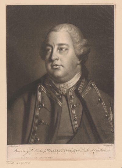 Portret van Willem Augustus van Cumberland
Sua Alteza Real William Augustus Duque de Cumberland (título sobre o objecto) de Charles Spooner