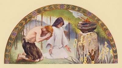 Religião (litografia a cores) de Charles Sprague Pearce