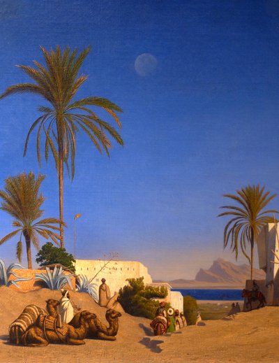 Paisagem argelina (detalhe) de Charles Theodore (1814 88) Frere