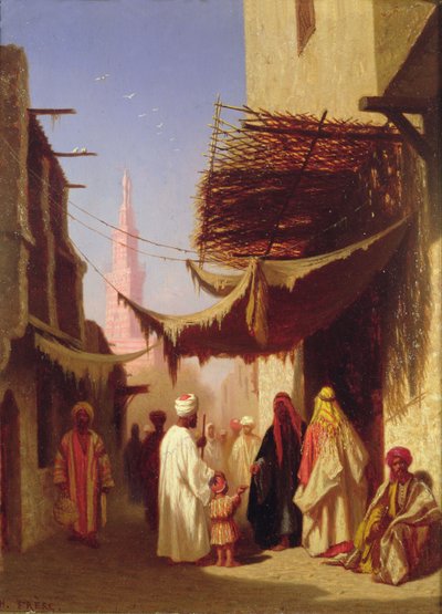 Cena de rua, Cairo de Charles Theodore  Frere