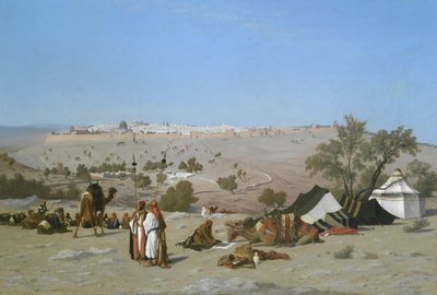 Jerusalém do Monte das Oliveiras, em 1880. de Charles Theodore Frere