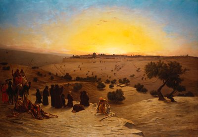 Peregrinos que adoram fora de Jerusalém de Charles Theodore Frere