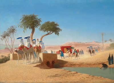 A imperatriz Eugenie visitando as pirâmides, de Charles Theodore Frere