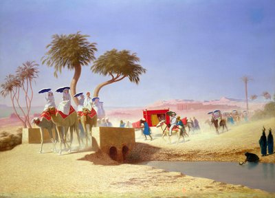 A Imperatriz Eugenie visitando as pirâmides de Charles Theodore Frere