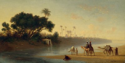 O rio Nilo no Cairo de Charles Theodore Frere