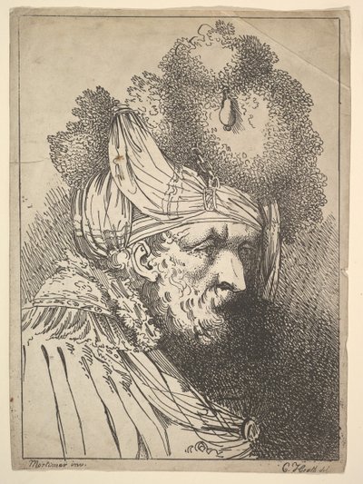Cabeça Oriental, c. 1803. de Charles Theodosius Heath