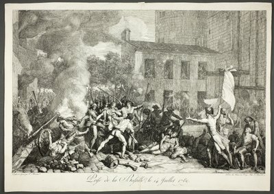 Capturando a Bastilha, 14 de julho de 1789 de Charles Thevenin