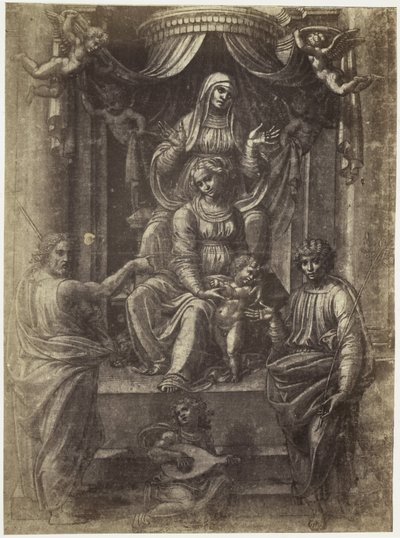 Fotoreprodução de um desenho de Rafael, Anna, Maria e Cristo de Charles Thurston Thompson