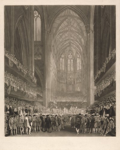 Coroação do rei Jorge IV na Abadia de Westminster de Charles Turner
