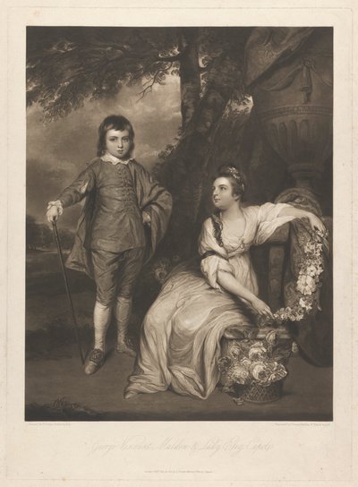 George Viscount Malden e Lady Elizabeth Capel de Charles Turner