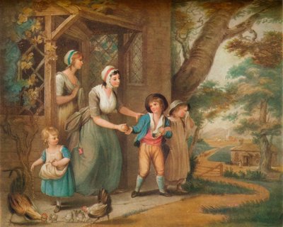 Indo para a escola, século c19 de Charles Turner