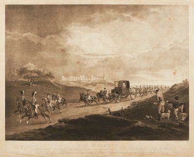 Rei George III em sua carruagem de Charles Turner