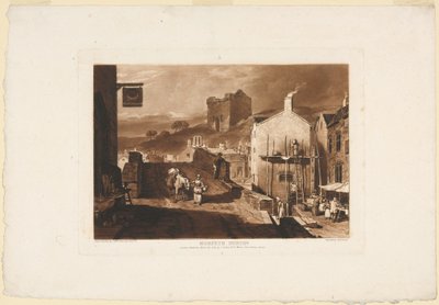 Morpeth, Northumberland, do Liber Studiorum, 1809 de Charles Turner