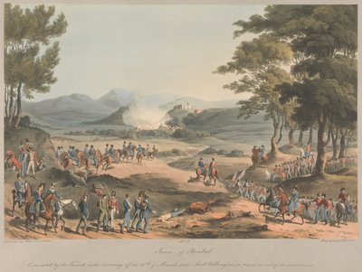 N.º 4  Cidade de Poinbal. Evacuada pelos franceses na manhã de 11 de março de 1811 de Charles Turner