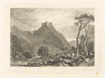 Castelo de Okehampton, no Okement do Rio de Charles Turner