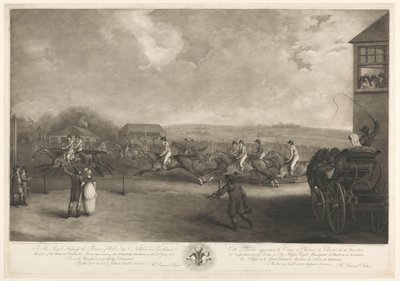 Corrida de cavalos em Welter Stakes em 16 de junho de 1801 de Charles Turner