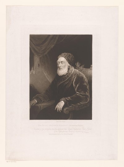 Retrato de George III do Reino Unido Sua Graciosa Majestade George III (título no objeto) de Charles Turner