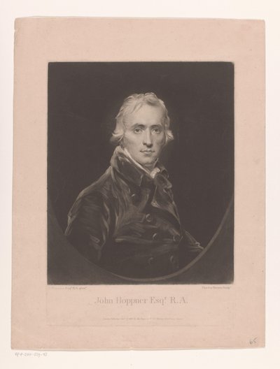 Portret de John Hoppner John Hoppner Esqr. R.A. (título no objeto) de Charles Turner