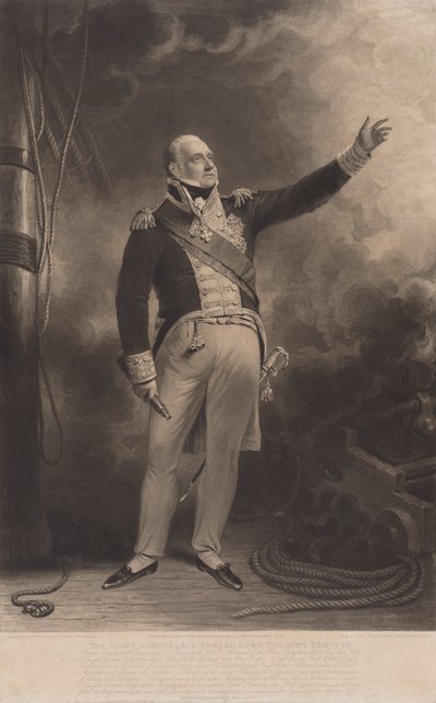 O Honorável Edward Lord Viscount Exmouth de Charles Turner
