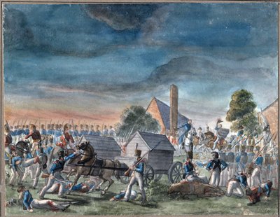 O encontro do Duque de Wellington e do Príncipe Bluecher de Charles Turner Warren