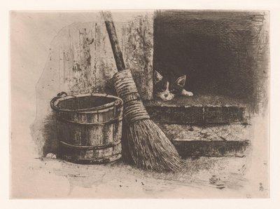 Gato e rato de Charles Verlat