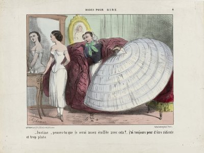 Justine, você acha que eu vou ser bem desenvolvido com isso... De Modes pour rire, 1855-1859. de Charles Vernier