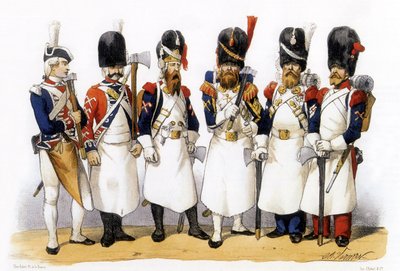 Uniformes do exército francês: Pioneiros de Infantaria de Charles Vernier