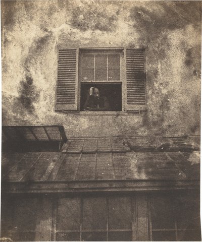 Auguste Vacquerie em uma janela, Marine Terrace de Charles Victor Hugo with Auguste Vacquerie