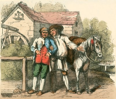 Alegre elogiando o pônei de Charles West Cope