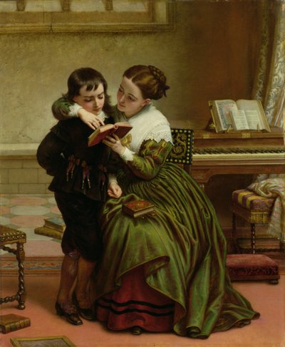 George Herbert e sua mãe de Charles West Cope