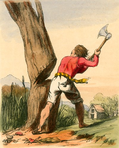 Jack cortando o pé de feijão de Charles West Cope