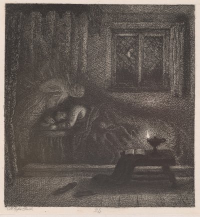 O sonho de Milton com sua esposa falecida de Charles West Cope