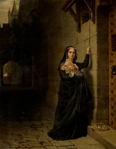 O martírio de Laurence Saunders em Coventry, painel esquerdo do tríptico de Charles West Cope