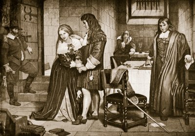 A despedida de Lord e Lady Russell, 1683 de Charles West Cope
